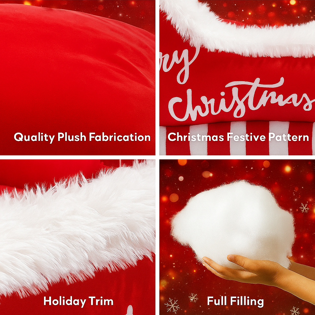 Cozy Christmas Sled Dog Bed – Washable, Supportive & Non-Slip