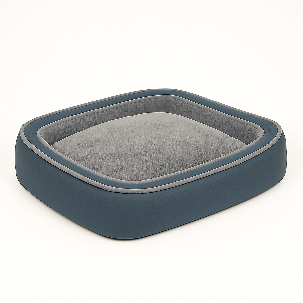Thick Bolster Plush Dog Bed – Washable, Soft and Relaxing